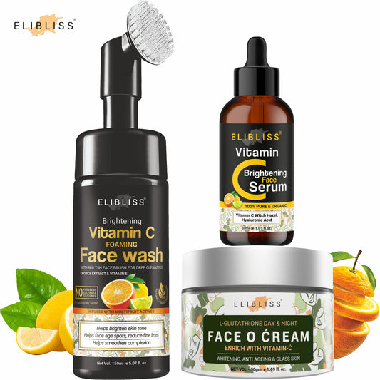 Complete Your Skincare Routine with Vitamin C: The Benefits of Combining Face Wash, Serum, and Cream for a Brighter, Hydrated, and Youthful Appearance