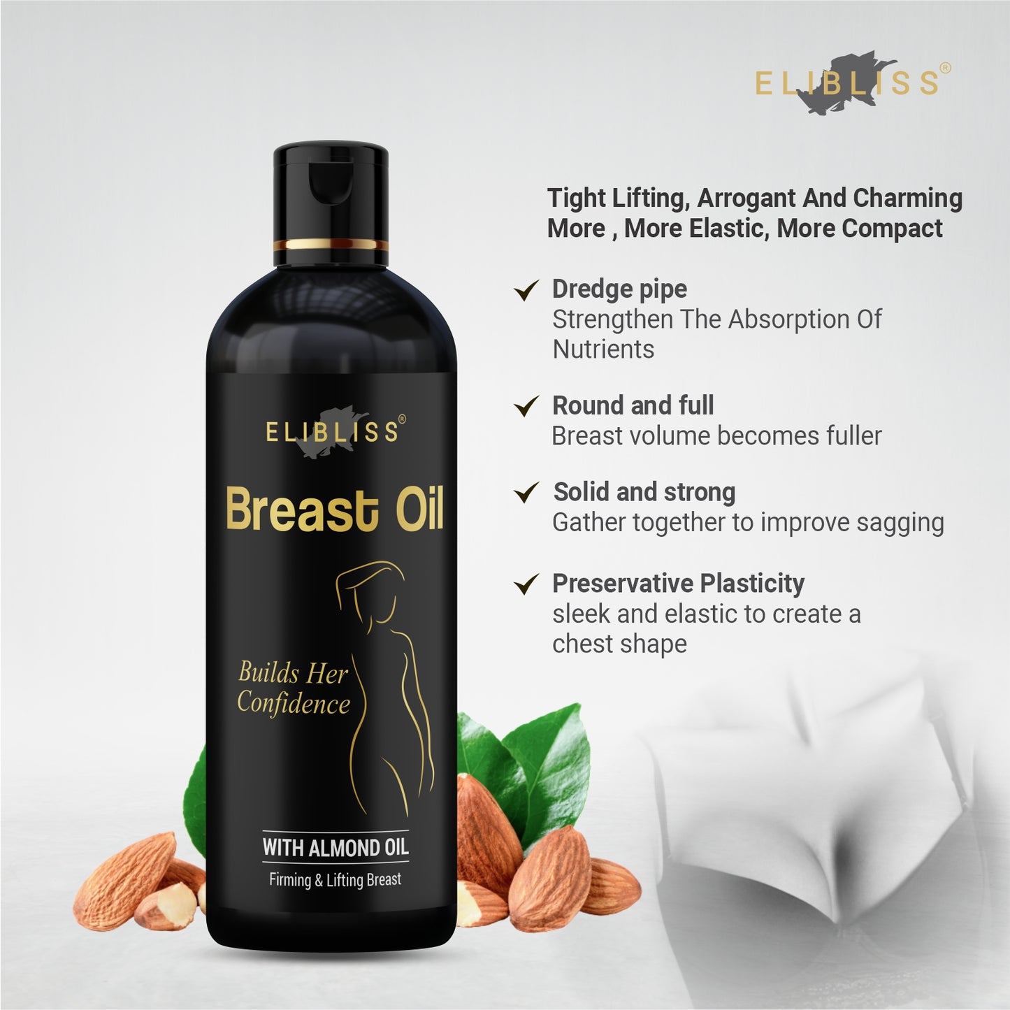 Nourishing Breast Oil for Elasticity & Firmness Hydrating, Anti-Aging Formula with Natural Oils-100ml