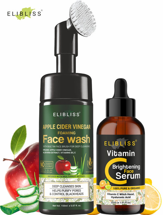 Reveal Your Radiant Skin with Apple Face Wash and Vitamin C Serum: A Powerful Duo for Brightening, Hydrating, and Protecting Your Skin