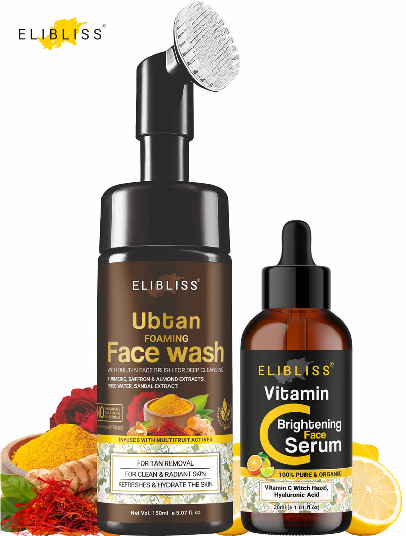 Enhance Your Skin's Radiance with Ubtan Face Wash and Vitamin C: A Powerful Combination to Brighten, Nourish, and Revitalize Your Skin