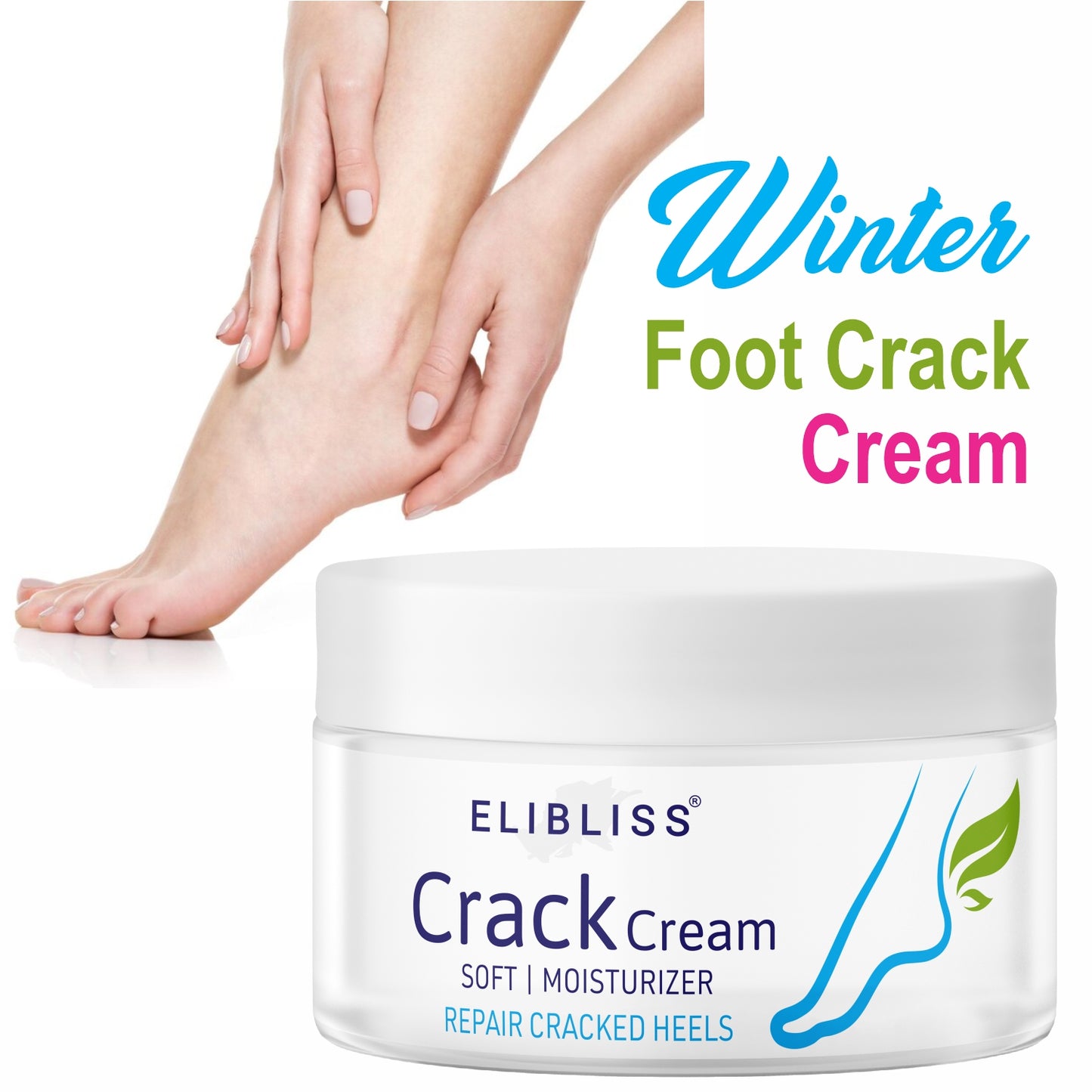 Crack Cream for Dry & Cracked Feet, Moisturizes & Repair Feet for All Skin Type