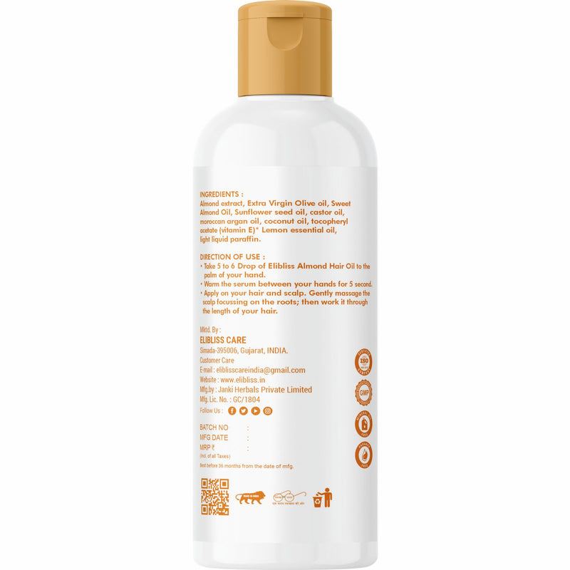 Premium Almond Nourishing Hair Oil for Hair Strength, Shine and Conditioning