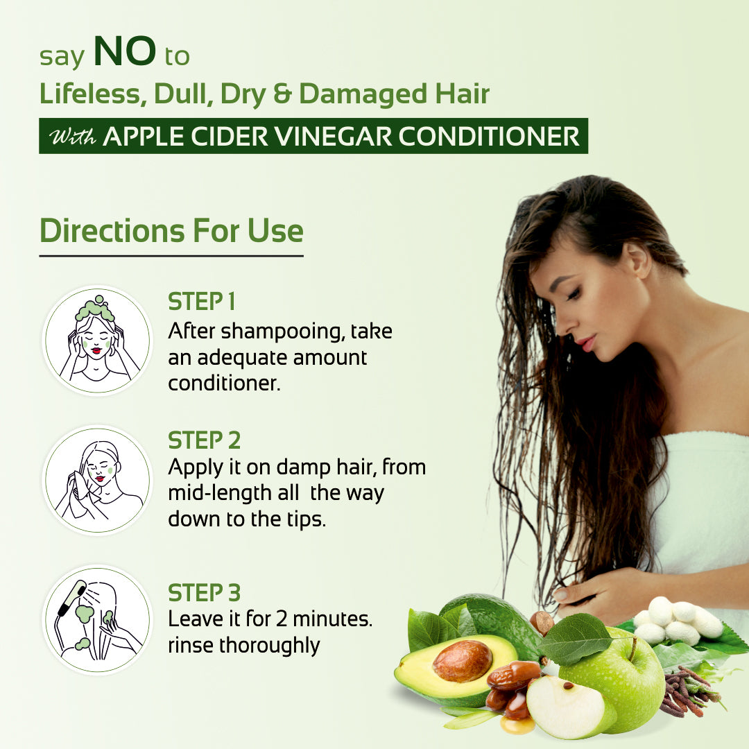 Apple Cider Vinegar Conditioner Natural , Healthy Hair and Scalp ,Reduce Frizz, and add Shine.