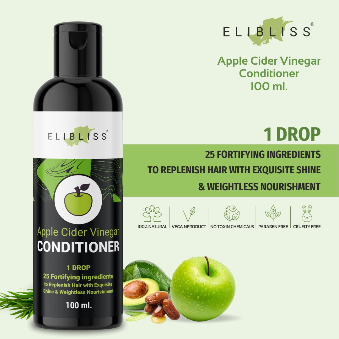 Apple Cider Vinegar Conditioner Natural , Healthy Hair and Scalp ,Reduce Frizz, and add Shine.