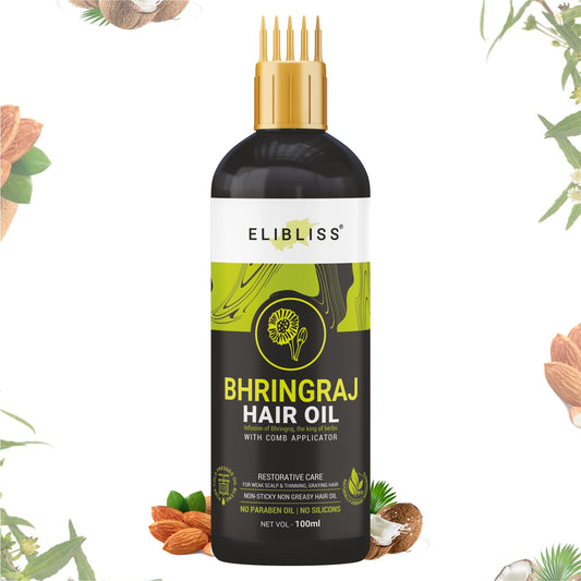 Bhringraj Ayurvedic Hair Oil , Nourish and Strengthen Your Hair Naturally and Healthier Hair