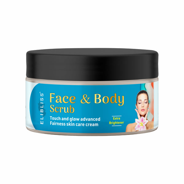 Face & Body Scrub for Skin Brightening, Exfoliate Knees, Elbows