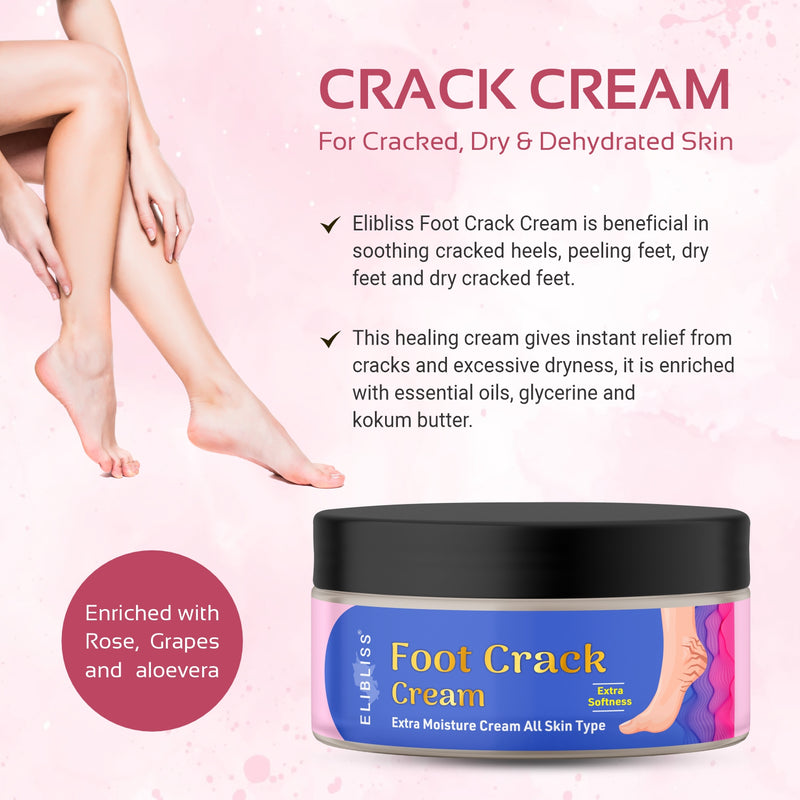 Foot Crack Cream for Dry Cracked Heels & Feet and Dehydrated