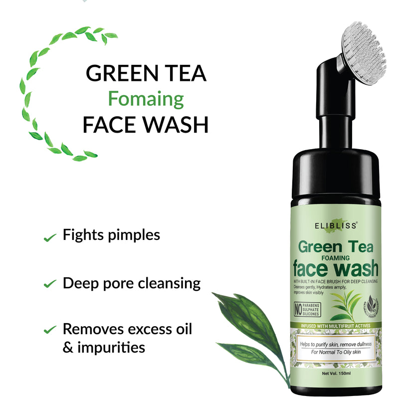 Green Tea Glow Foaming Cleanser for Naturally Revitalize Skin