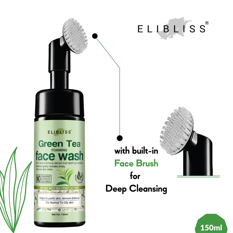 Green Tea Glow Foaming Cleanser for Naturally Revitalize Skin