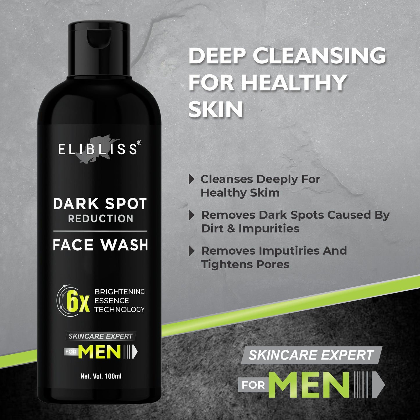 Elibliss Dark Spot Removal, Radiance Face, Skin Whitening Face Wash for Men 100 ml