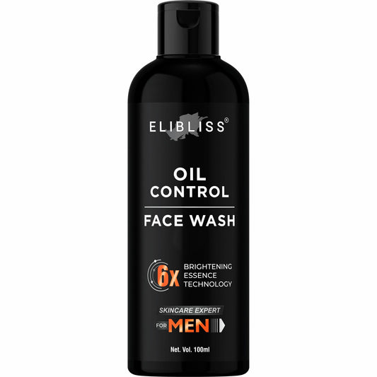 Elibliss Men Oil Control Face Wash for Anti-Pollution, Deep Cleansing - Paraben Free 100 ml