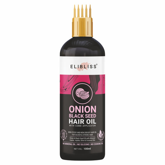 ELIBLISS Red Onion Hair Oil - WITH COMB APPLICATOR - Controls HairFall & Promotes Growth Anti-dandruffall, natural ingredients, suitable for all hair types Hair Oil  (100 ml)