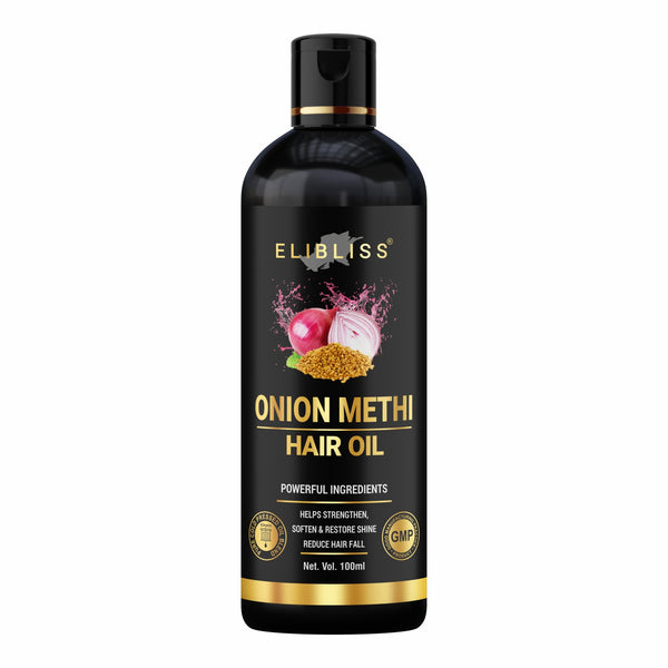 Revitalize Your Hair with Onion Methi Hair Oil -  The Natural Solution for Strong and Shiny Locks