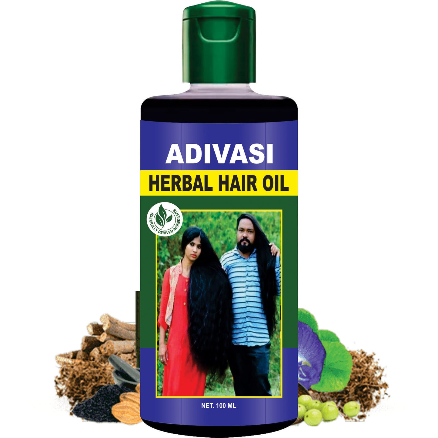 Elibliss Adivasi Ayurvedic Natural Herbal Hair Oil for Hair Growth and Hair Fall Control