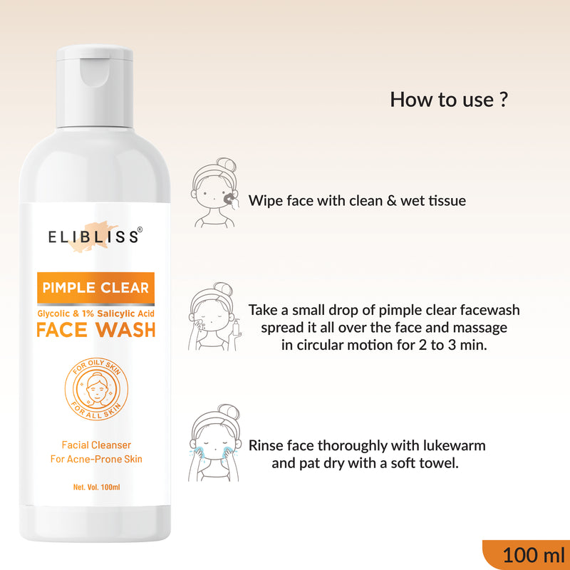 Pimple Clear, Acne Control Face Wash