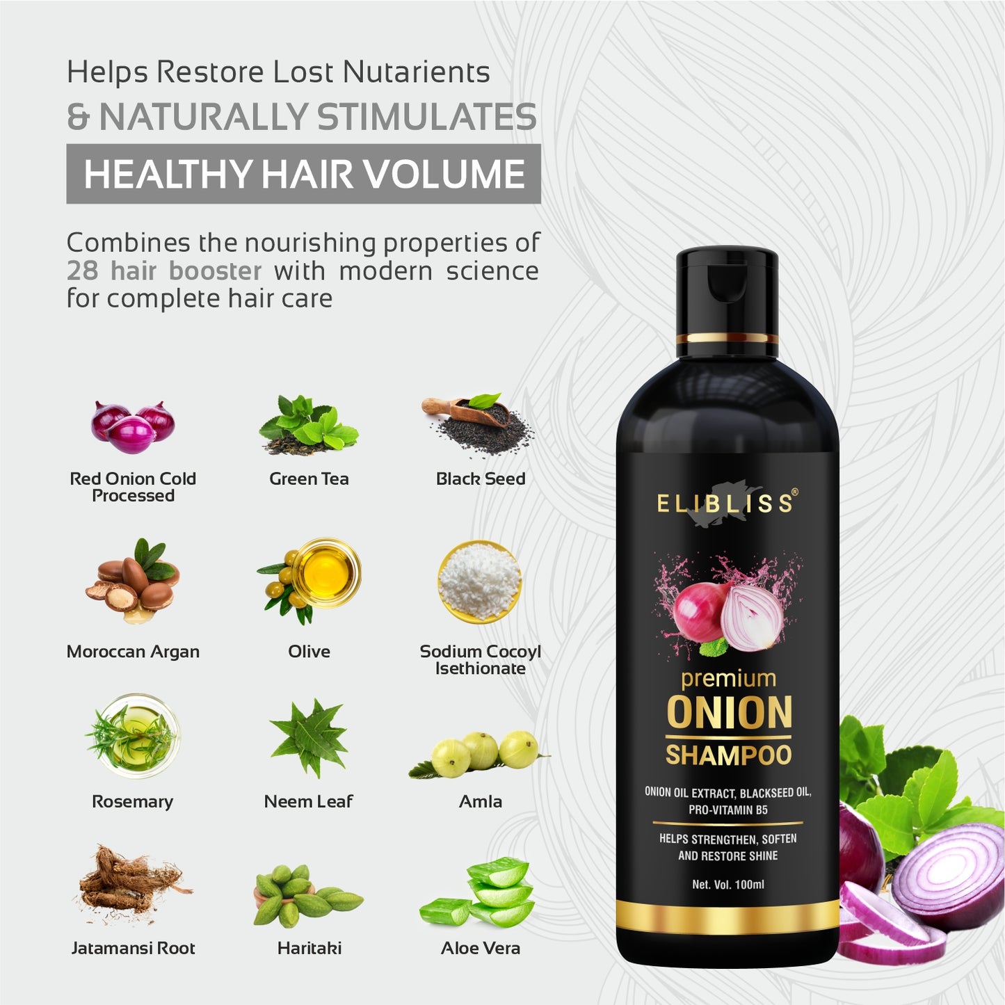 Premium Onion Shampoo - The Secret to Stronger, Healthier Hair and Anti Hair Loss, Anti Dandruff