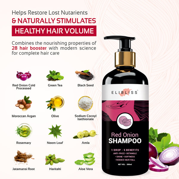 Red Onion Hair Shampoo For Men And Women (300ML)