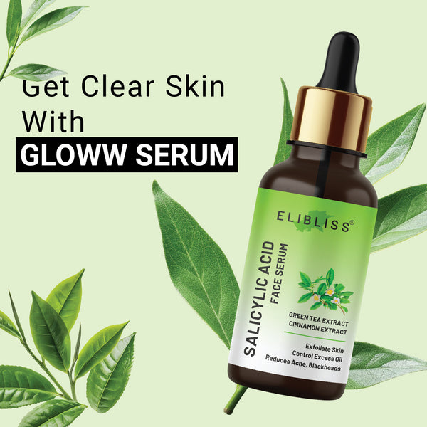 Green Tea and Cinnamon Extract Salicylic Acid Face Serum for Exfoliate Skin