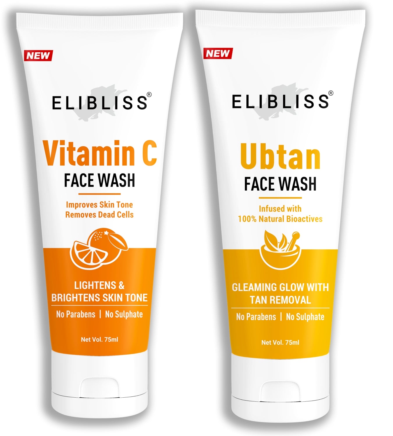 Vitamin C Face Wash & Ubtan Face Wash - Vitamin C Gel Face Wash for Deep Cleansing and Ubtan For Oily Skin- Tan Remova