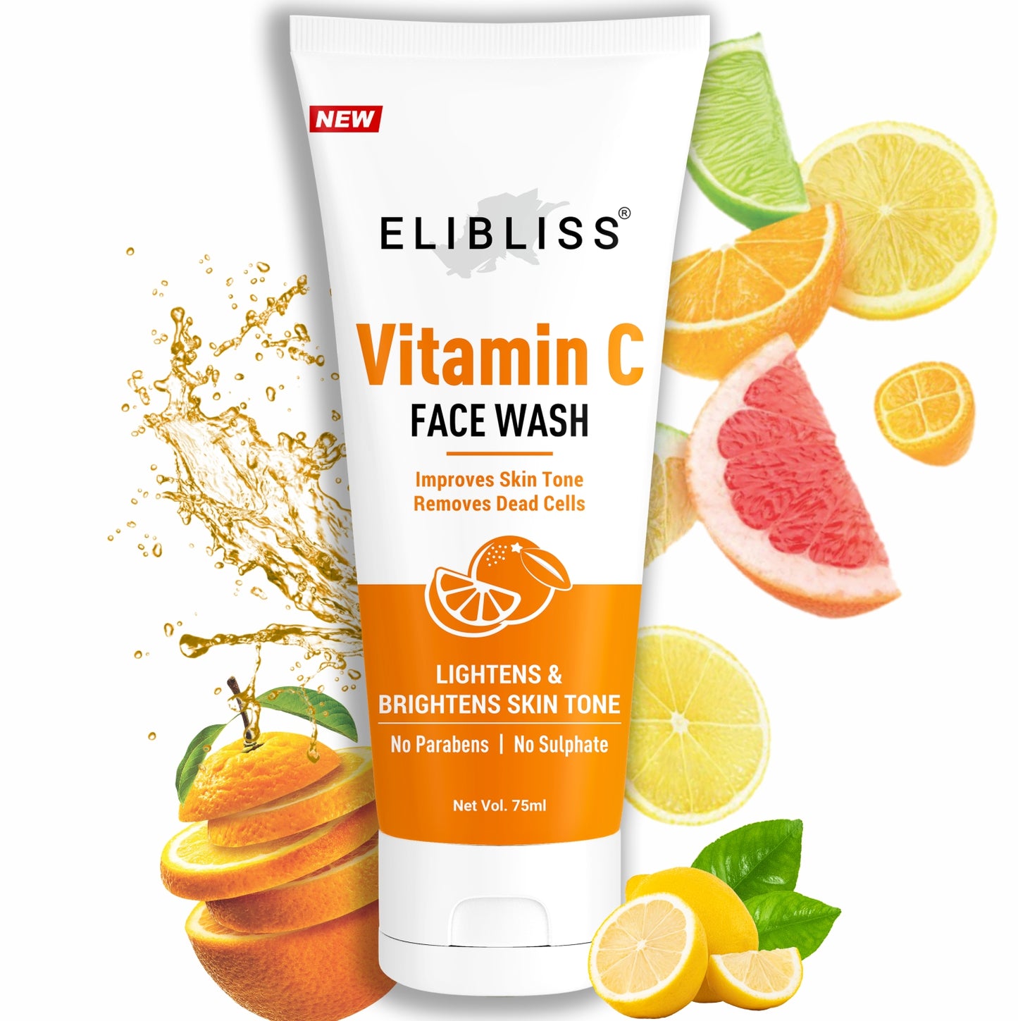 Vitamin C Face Wash & Neem Face Wash - Vitamin C  Brighten and Aloe Vera Neem Face Wash for Oil Free Look Instant Glow