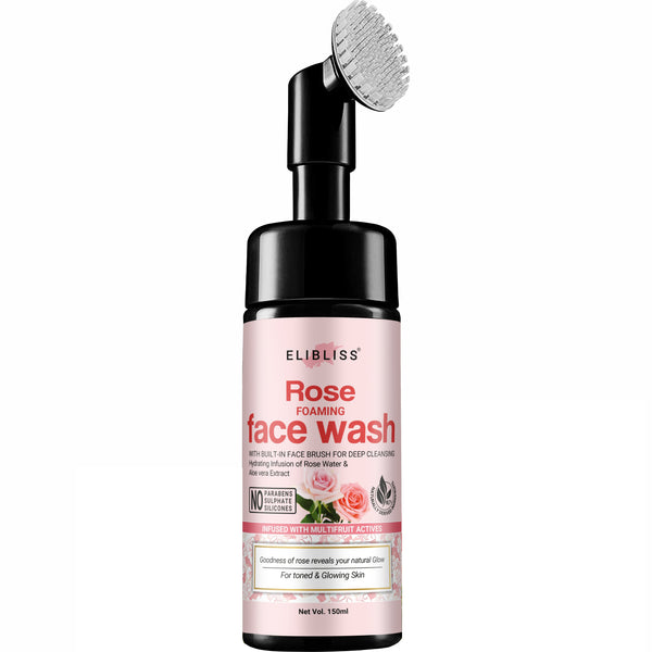 Real Rose Moisturized Foaming Face wash No Parables& Sulphate Face Wash