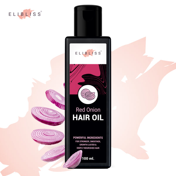 ELIBLISS Red Onion Hair Oil for Hair Regrowth & Hair Fall Control Hair Oil  (100ml)