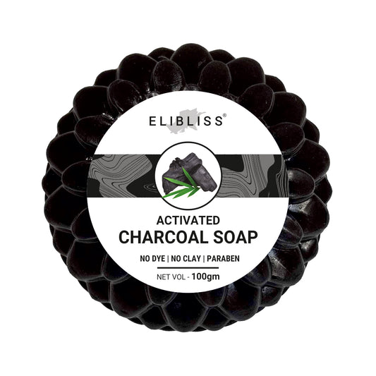 ELIBLISS Deep Cleaning & Exfoliating Activated Charcoal Soap For Men & Women  (100 g)